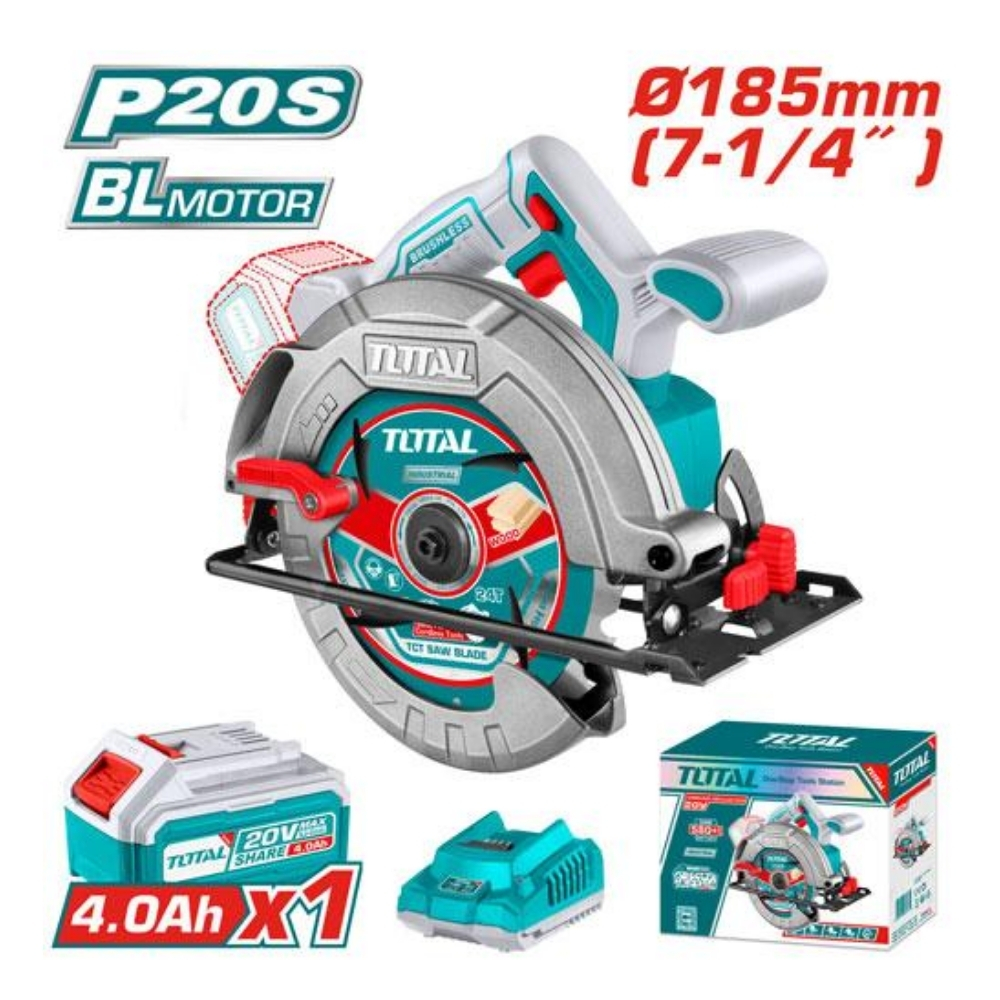 Máy cưa đĩa tròn dùng pin 20V Total TSLI18511 1 Máy cưa đĩa tròn dùng pin 20V Total TSLI18511