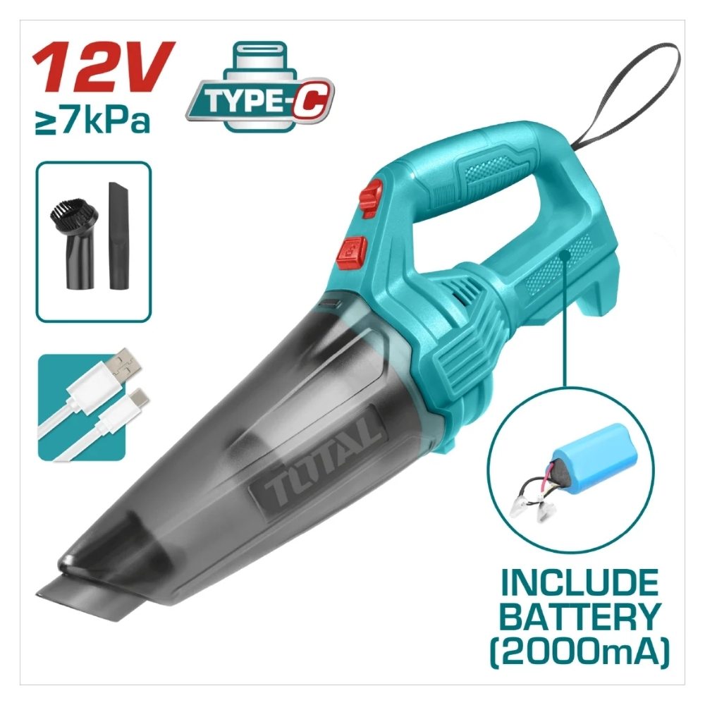 Máy hút bụi 0.5L dùng pin 11.1V Total TVLI2026 1 Máy hút bụi 0.5L dùng pin 11.1V Total TVLI2026