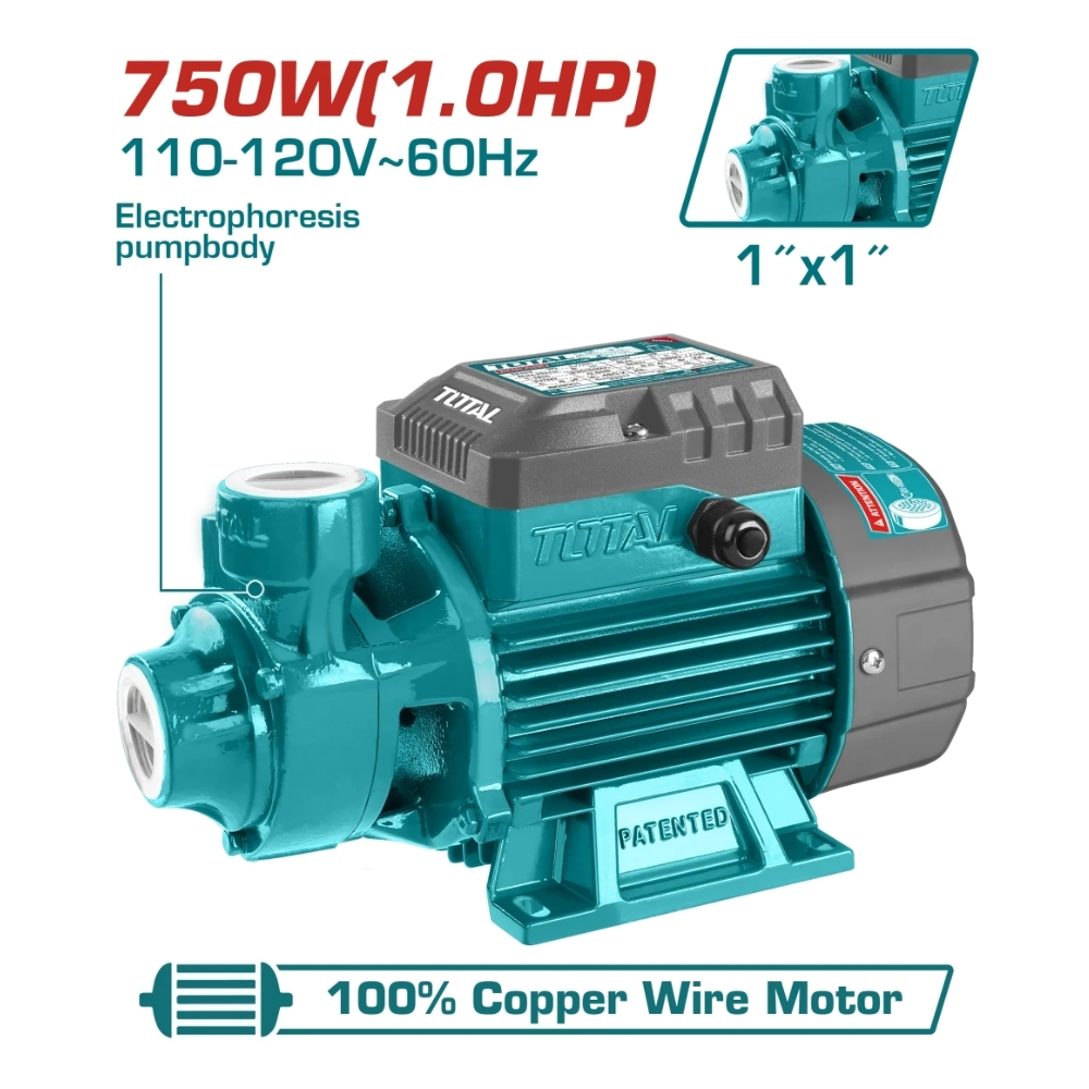 Máy bơm nước 750W (1HP) Total TWP17506 1 Máy bơm nước 750W (1HP) Total TWP17506