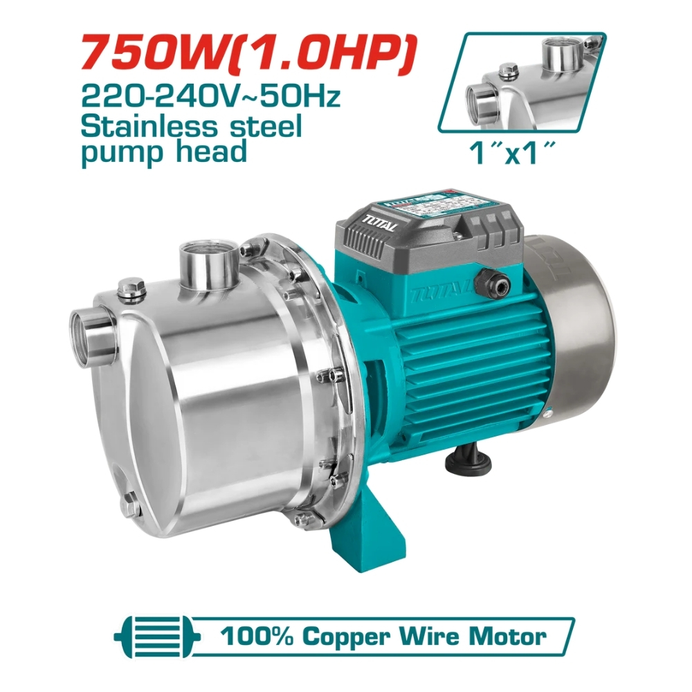 Máy bơm nước 750W (1HP) Total TWPS375062 1 Máy bơm nước 750W (1HP) Total TWPS375062