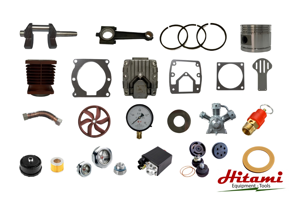 Cách lắp đặt máy nén khí Piston đúng kỹ thuật với 5 bước 2 Lắp phụ kiện máy nén khí Piston