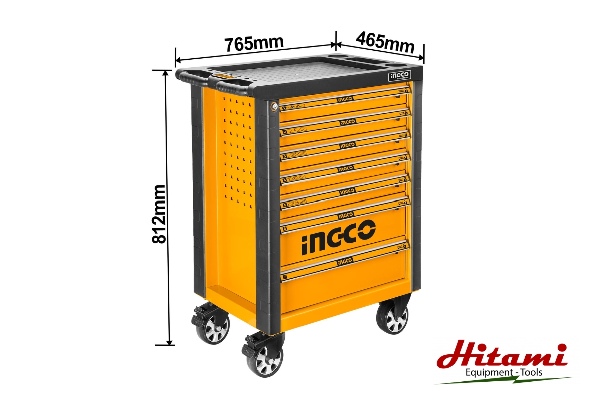 Tủ đồ nghề 7 ngăn-328 chi tiết Ingco HTCS273281 16 Kích thước tổng thể của tủ đồ nghề Ingco HTCS273281