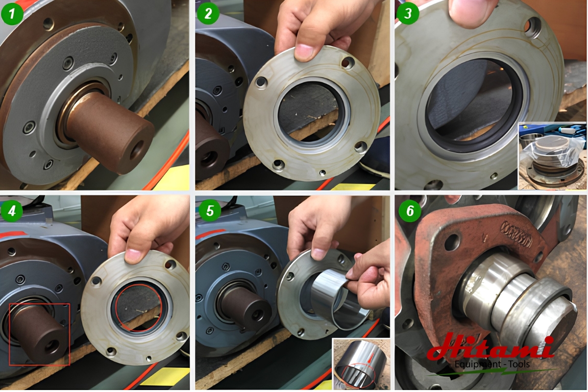 Hướng dẫn sửa máy nén khí mini với 3 lỗi thường gặp 4 Kiểm tra phớt dầu
