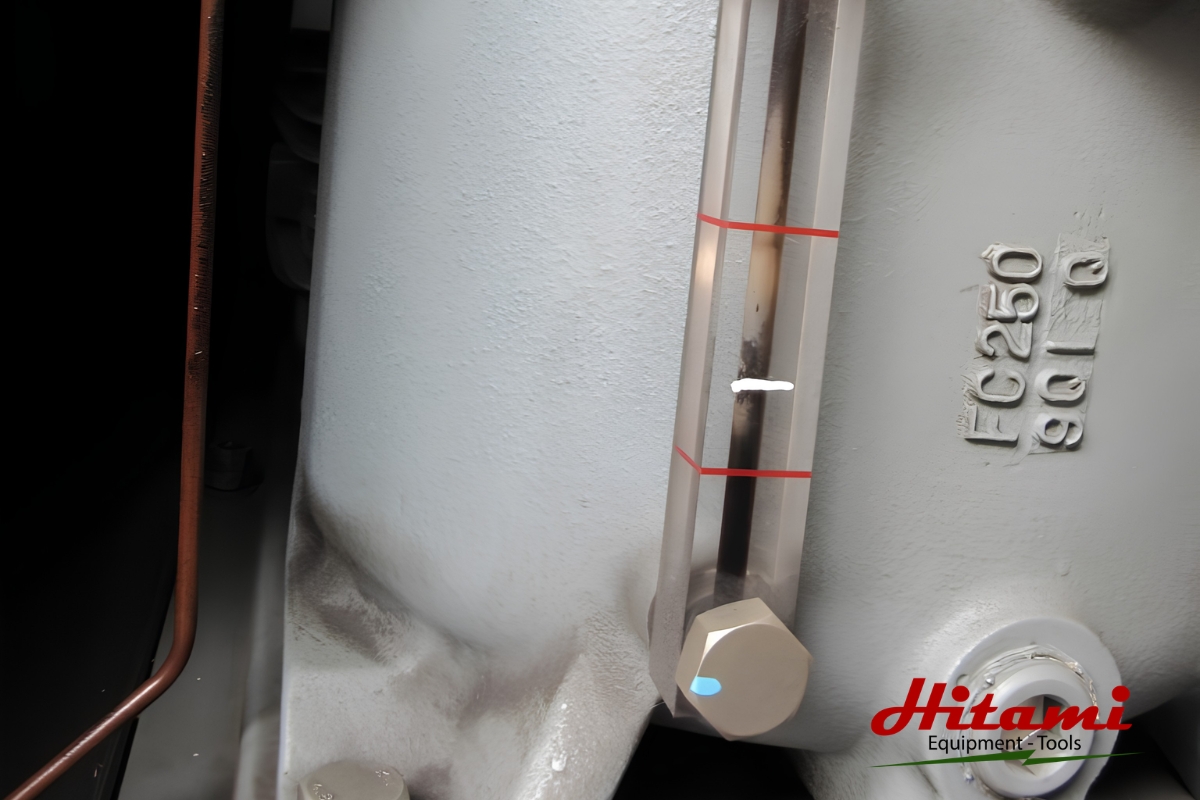 Cách thay nhớt máy nén khí mini đơn giản tại nhà 5 Kiểm tra lại mức nhớt
