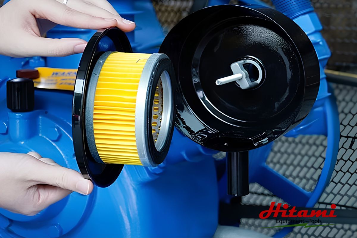 Nguyên nhân máy nén khí lên hơi chậm và cách khắc phục 3 Vệ sinh bộ lọc máy nén khí