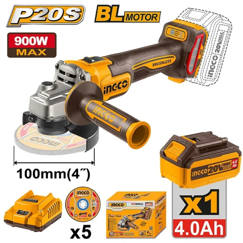 Máy mài góc 20V-900W Ingco CAGLI261021 1 Máy mài góc 20V-900W Ingco CAGLI261021
