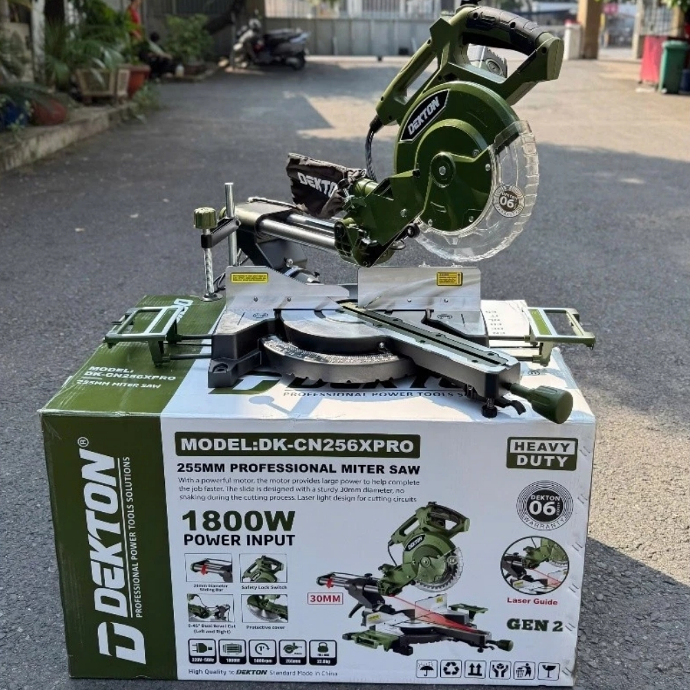 Máy cắt nhôm trượt 1800W-255mm Dekton DK-CN256XBT 3 DK-CN256XBT-3