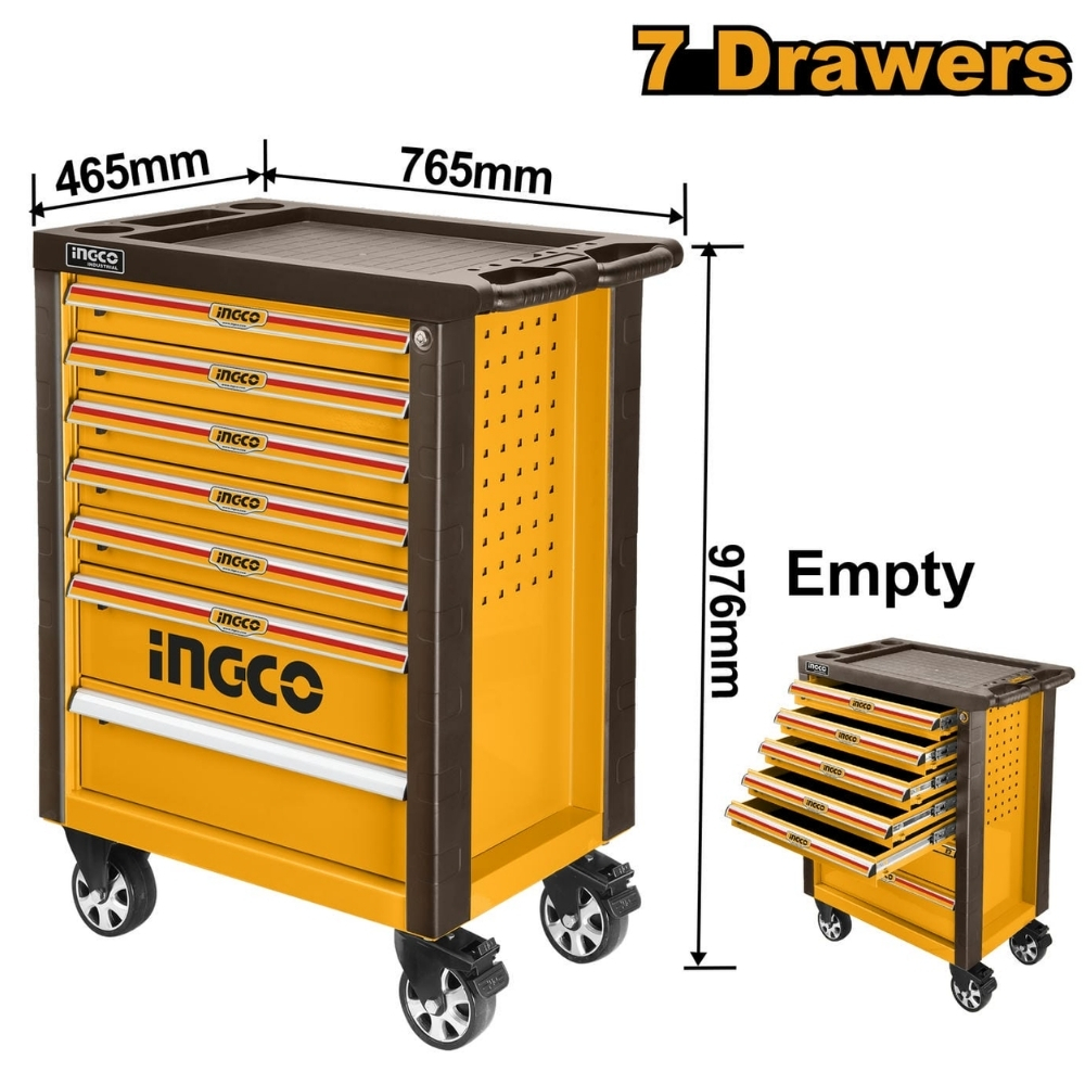 Tủ đựng dụng cụ 7 ngăn có bánh xe Ingco HDTC01072 1 Tủ đựng dụng cụ 7 ngăn có bánh xe Ingco HDTC01072
