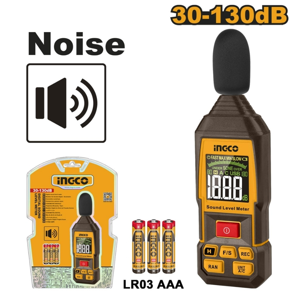 Máy đo độ ồn 130dB Ingco HETSL031 1 Máy đo độ ồn 130dB Ingco HETSL031