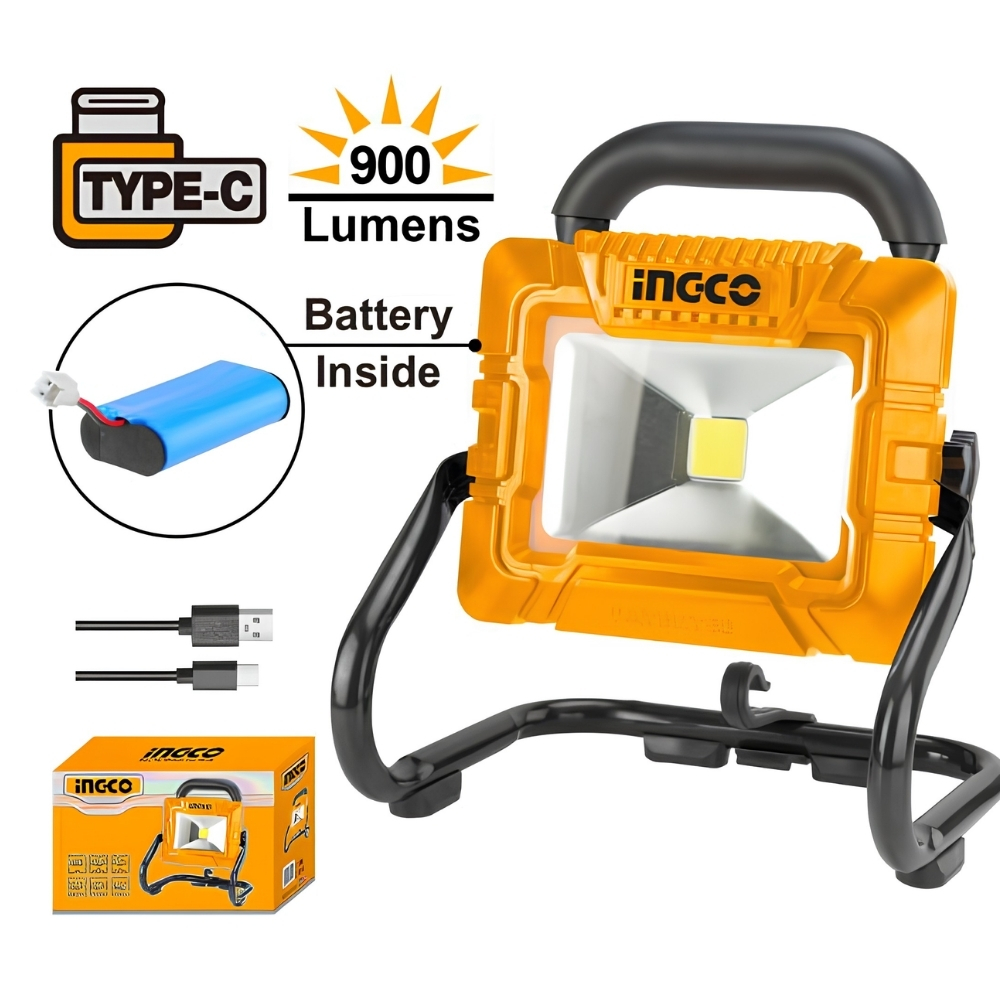 Đèn làm việc pin 3,7V-900 lumen Ingco HRLF4415 (kèm pin & sạc) 1 Đèn làm việc pin 3,7V-900 lumen Ingco HRLF4415 (kèm pin & sạc)