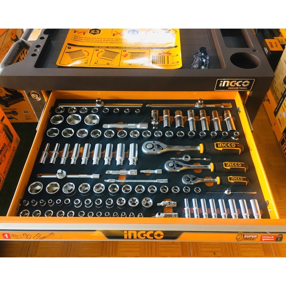 Tủ đồ nghề 7 ngăn-328 chi tiết Ingco HTCS273281 2 HTCS273281-2