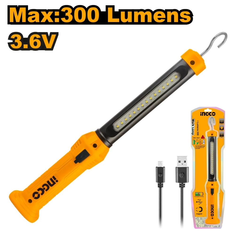 Đèn làm việc pin 3.5W-300 lumen Ingco HWLI35261 1 Đèn làm việc pin 3.5W-300 lumen Ingco HWLI35261