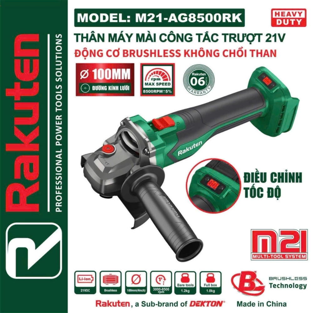 Máy mài góc dùng pin 21V-100mm Dekton M21-AG8500RK 1 Máy mài góc dùng pin 21V-100mm Dekton M21-AG8500RK