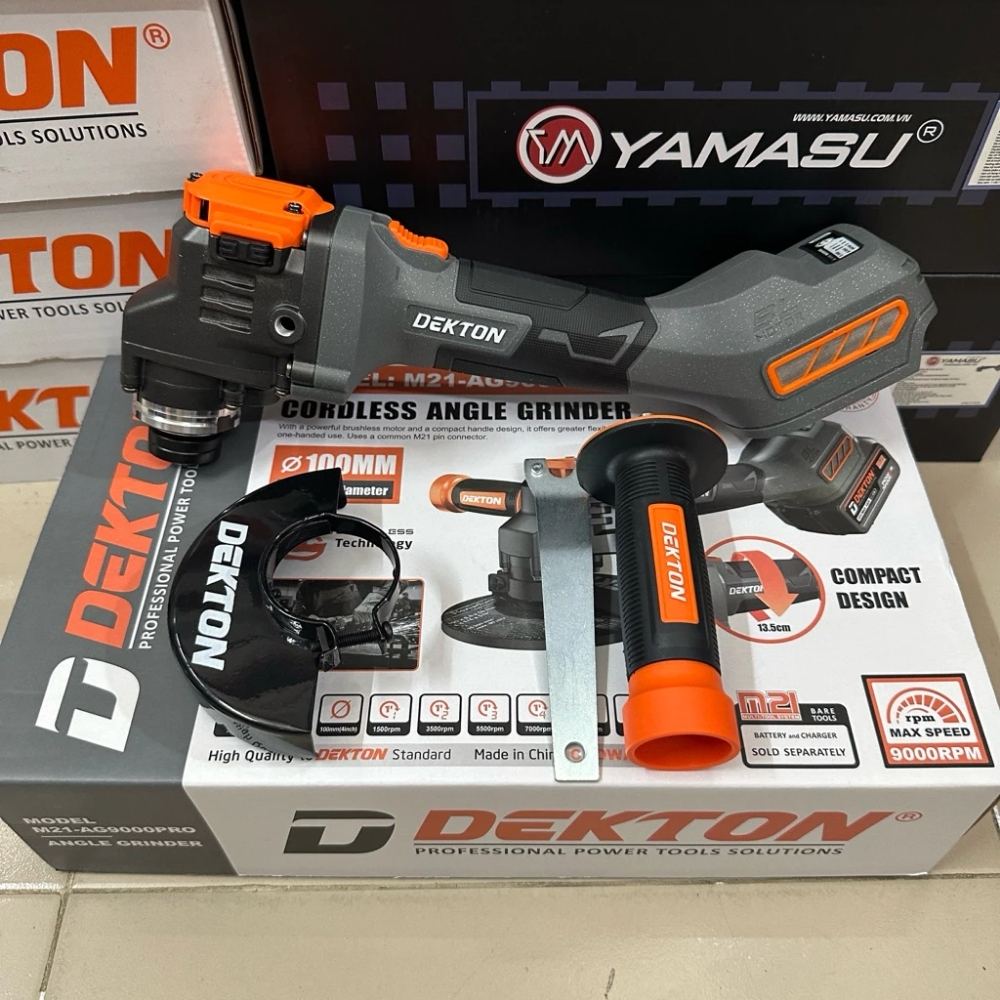 Máy mài góc dùng pin 21V-100mm Dekton M21-AG9000PRO 2 M21-AG9000PRO-2