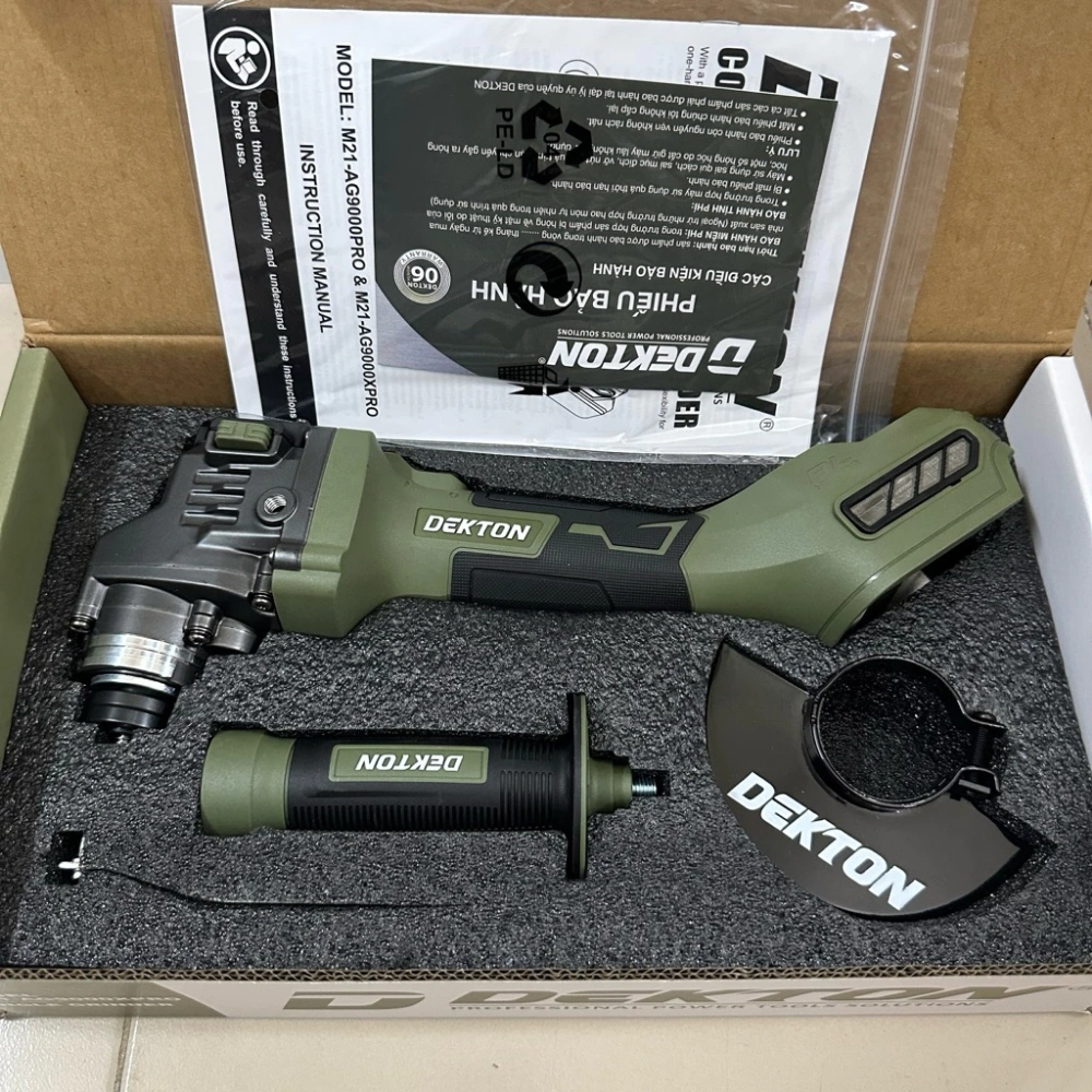 Máy mài góc dùng pin 21V-100mm Dekton M21-AG9000XPRO 2 M21-AG9000XPRO-2