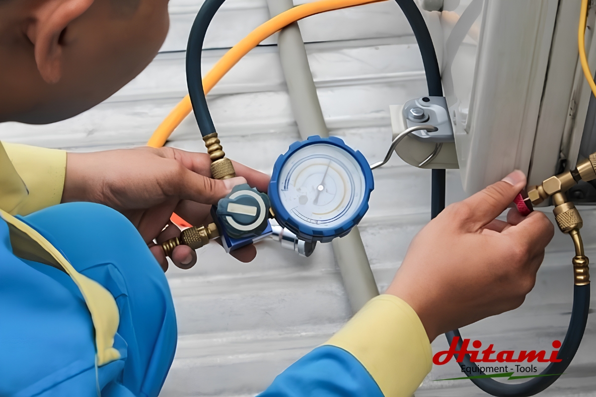 Hướng dẫn cách đọc đồng hồ đo gas máy lạnh chính xác 2 Kết nối đồng hồ